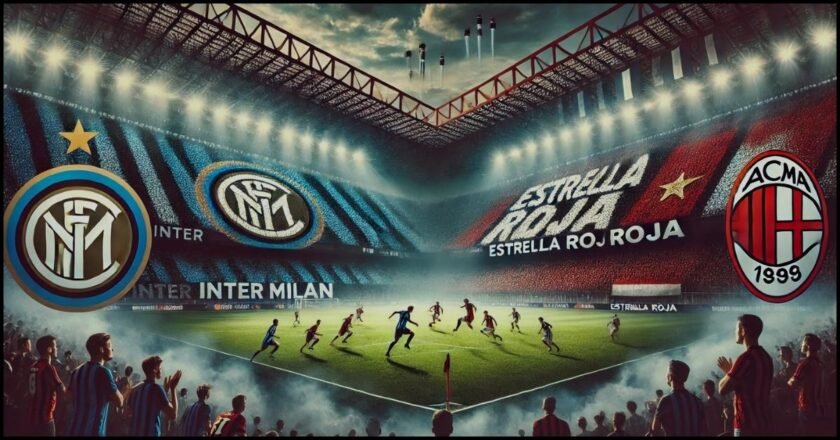 "Inter Milan vs. Estrella Roja football match, showcasing both teams in action."